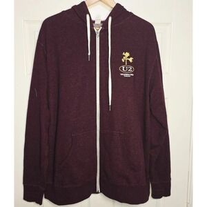 U2 The Joshua Tree 2017 USA Tour Concert Hoodie Music 2XL North America Maroon